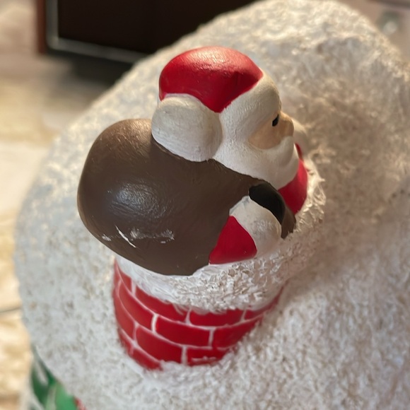 VTG 60’s Ceramic Christmas Table Light Project Piece Santa Snowman Round House - Picture 6 of 12